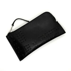 Rick Owens Leather Zipped Wallet Portafoglio Black